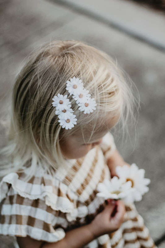 Daisy hair clips