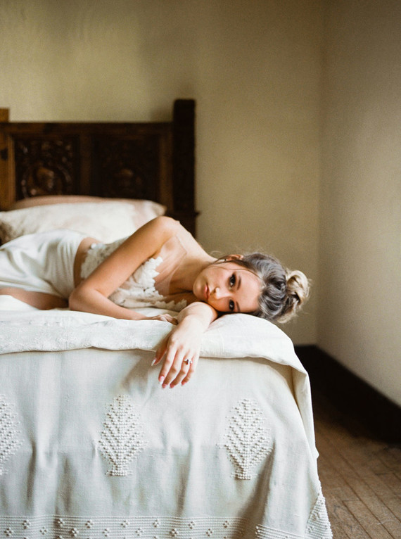 Bride getting ready