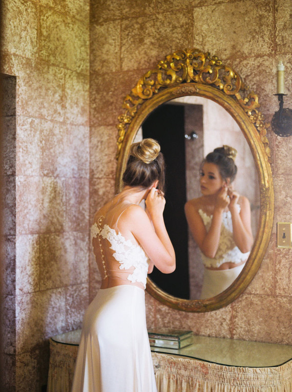 Bride getting ready