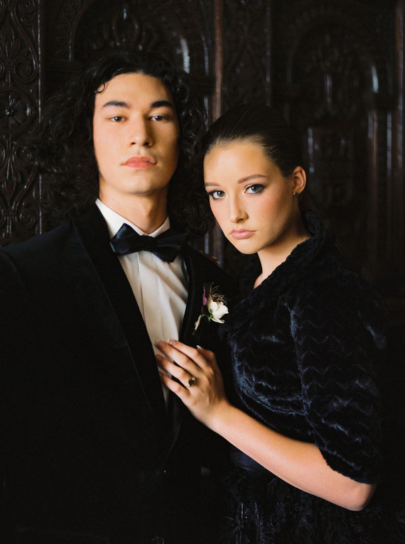 Black tie wedding fashion