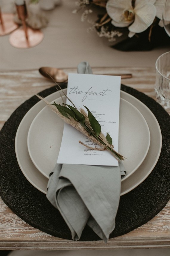 Wedding place setting