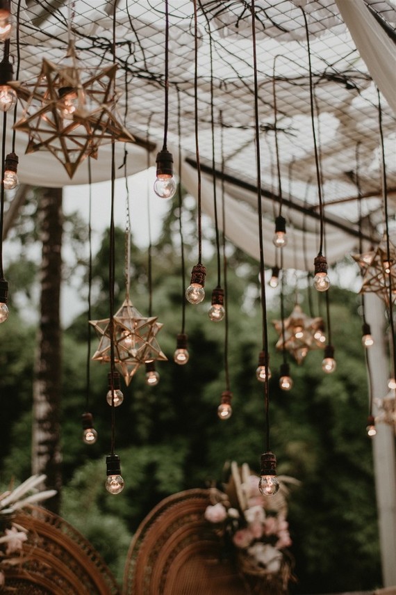 Hanging star lights Inspiration