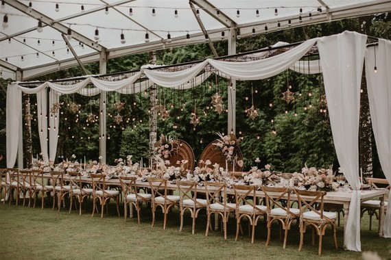 Bohemian wedding tablescape