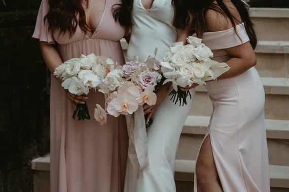 Pink bridesmaids