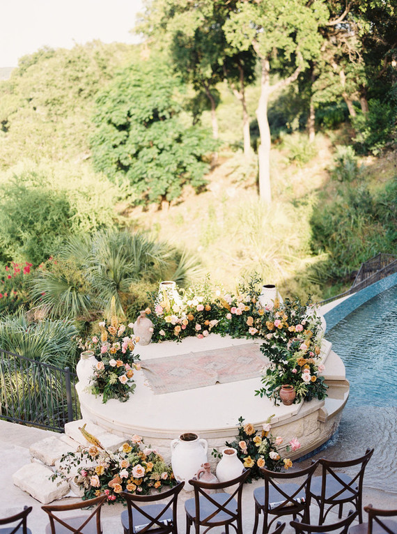 Intimate late summer backyard wedding in Austin