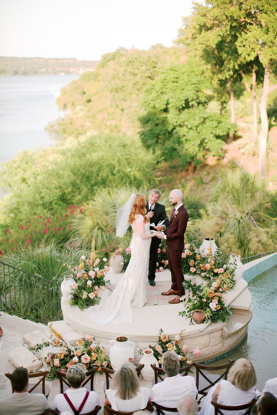 Intimate late summer backyard wedding in Austin