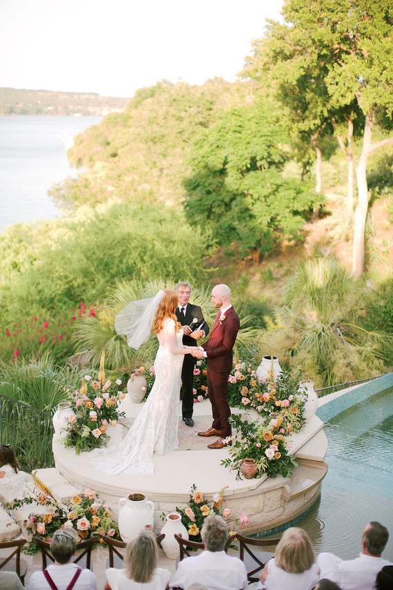 Intimate late summer backyard wedding in Austin