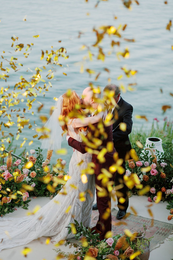 Intimate late summer backyard wedding in Austin