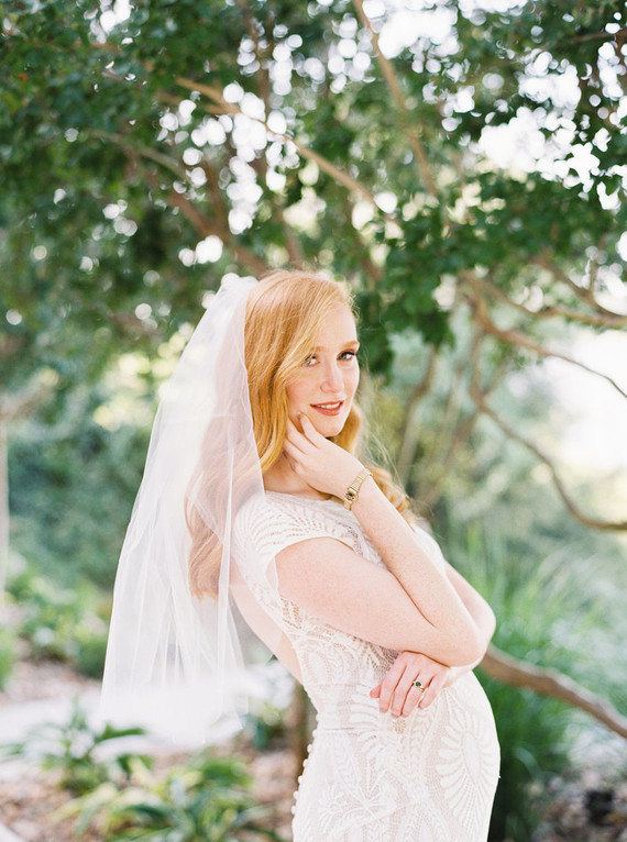 Pregnant bride in BHLDN