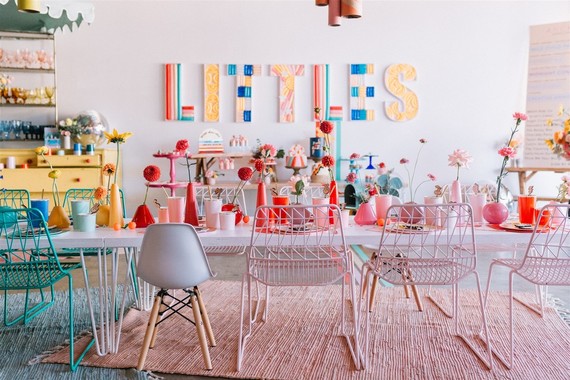 Colorful modern kids party
