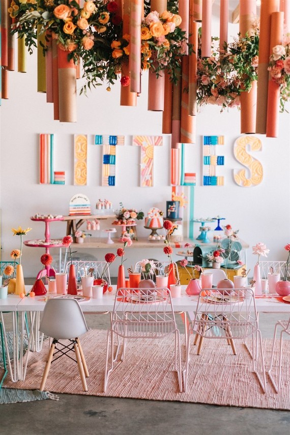 Colorful modern kids party Inspiration