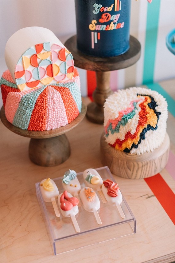 Modern birthday cake