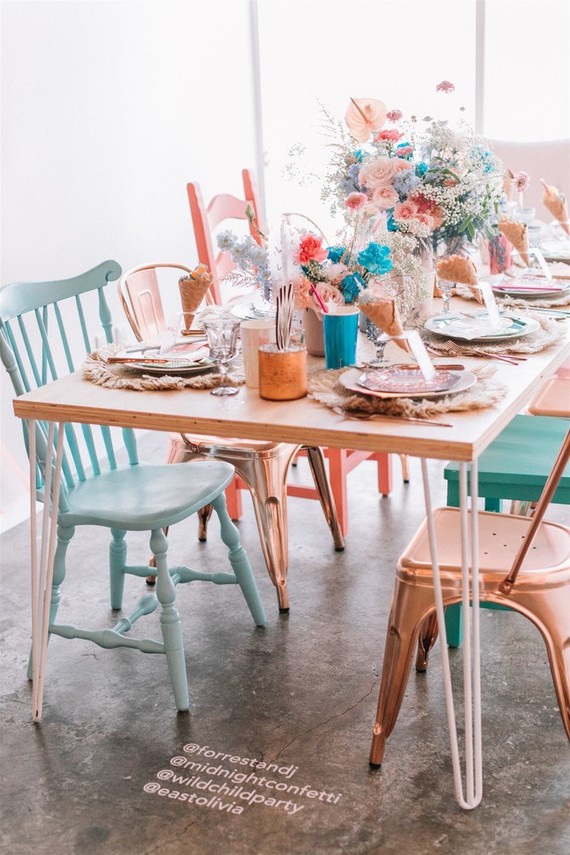 Colorful modern kids party Inspiration