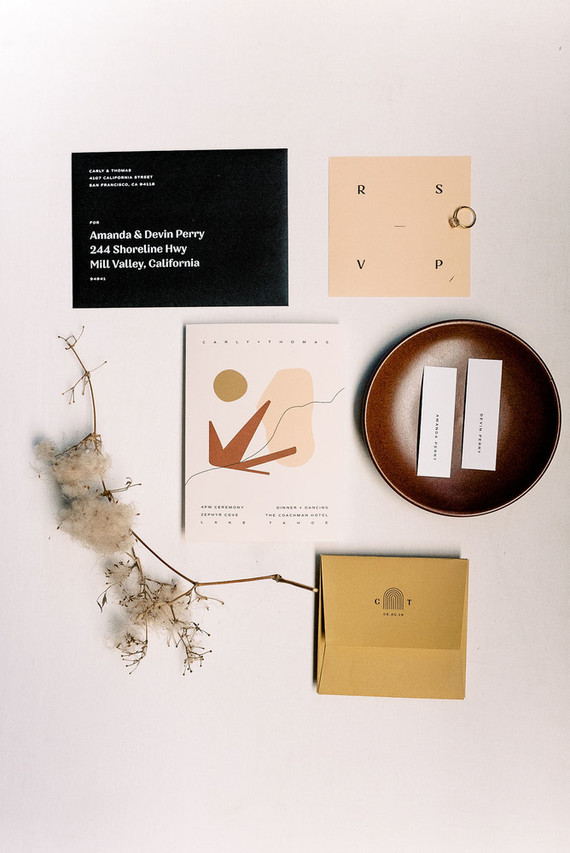 Modern wedding invitations
