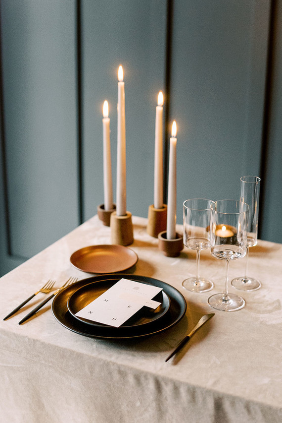 Minimalist wedding menu