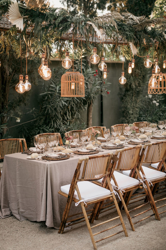 Elegant wedding tablescape with lanterns Inspiration