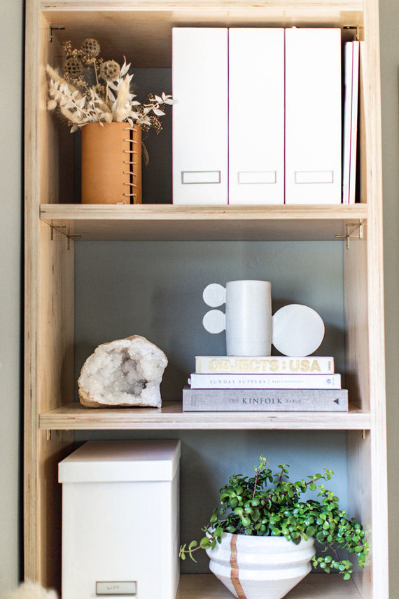 modern styled shelves