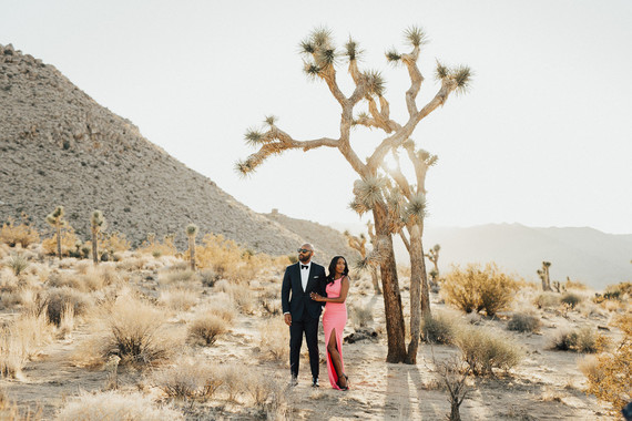 Formal desert engagement shoot