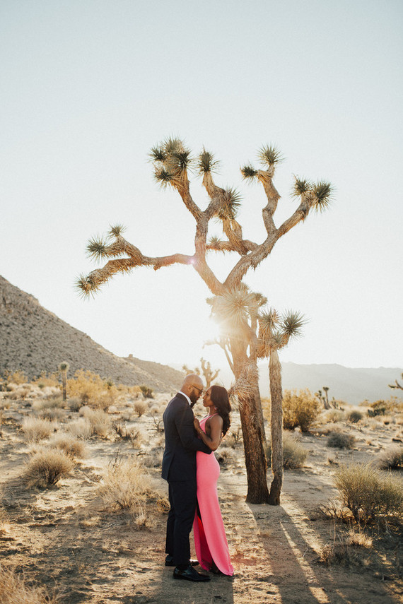 Formal desert engagement shoot