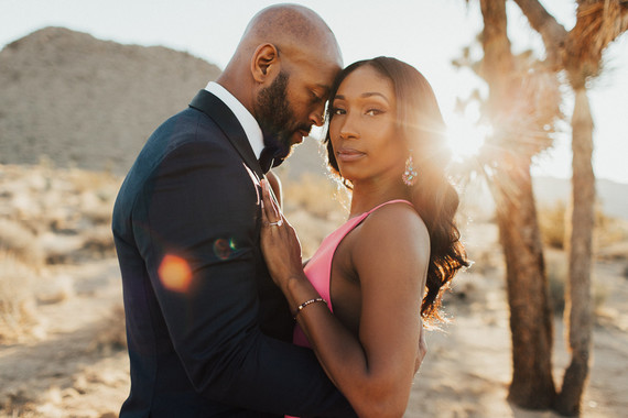 Formal desert engagement shoot