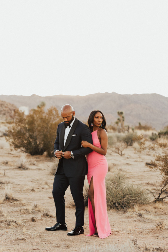 Formal desert engagement shoot