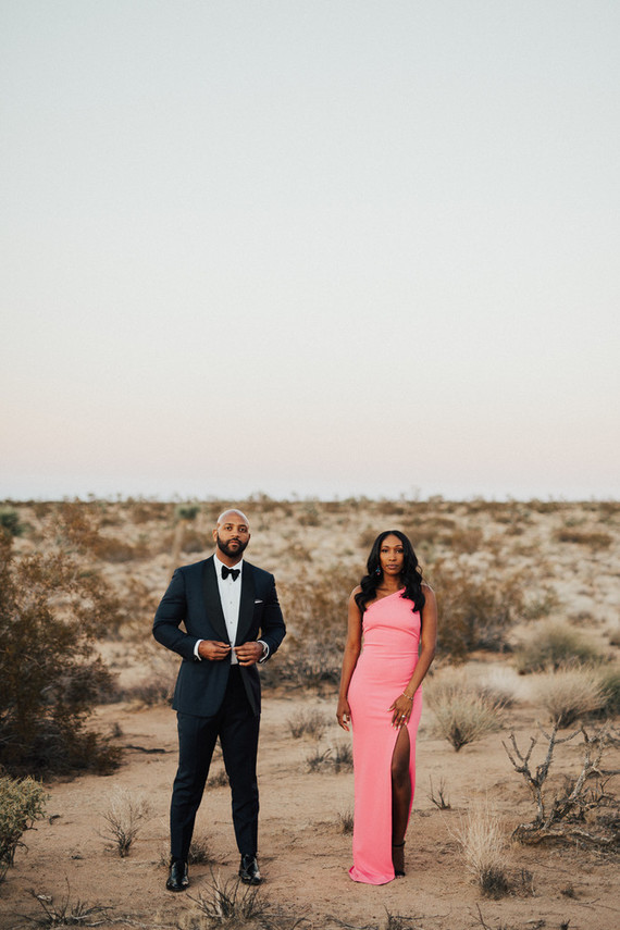 Formal desert engagement shoot