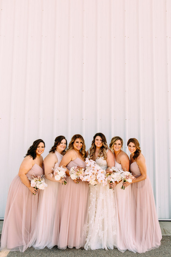 Blush bridesmaid dresses