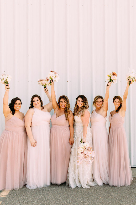Blush bridesmaid dresses