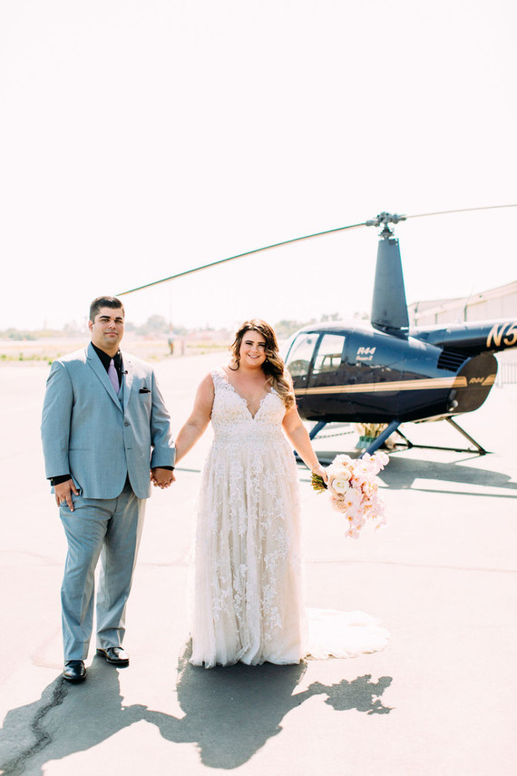 Airplane hangar wedding venue