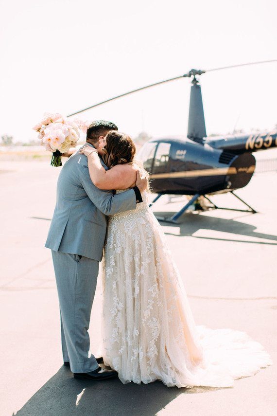 Airplane hangar wedding venue
