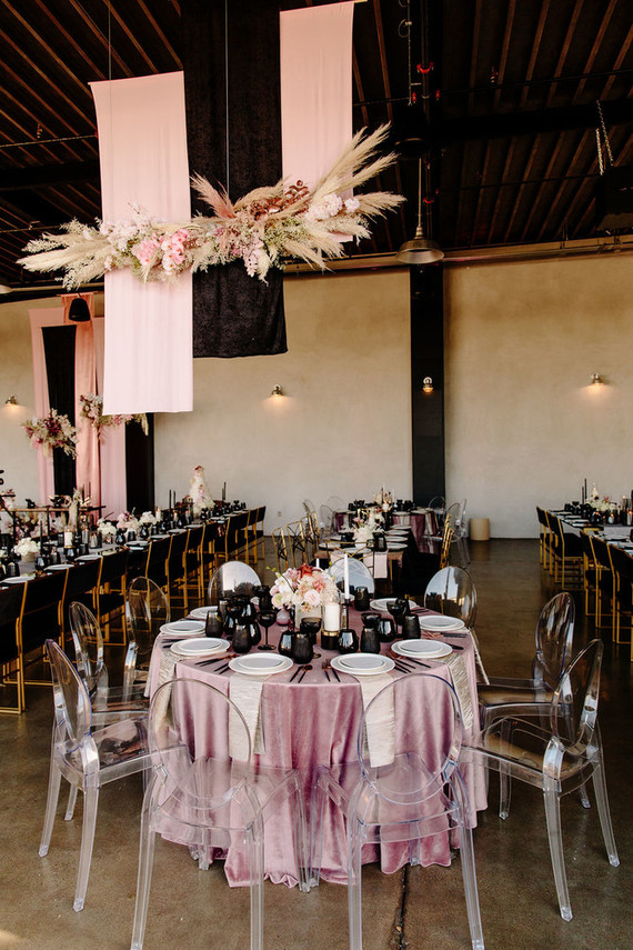 Blush and black wedding colors Inspiration