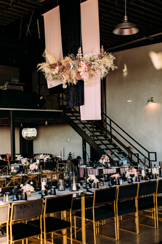Blush and black wedding colors Inspiration