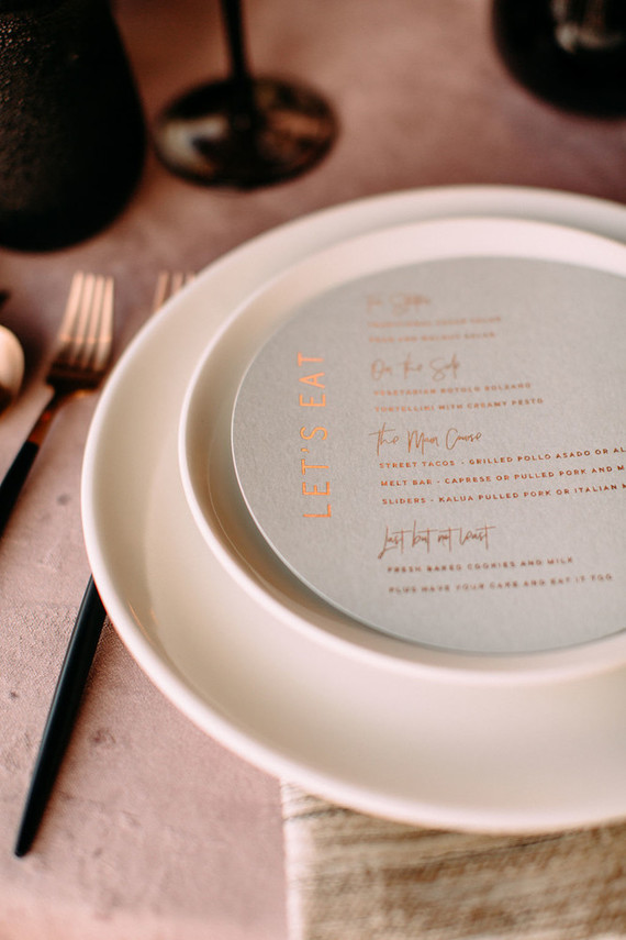Luxe modern place settings