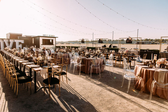 Luxe modern wedding decor