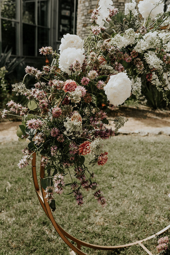 Floral ceremony hoop