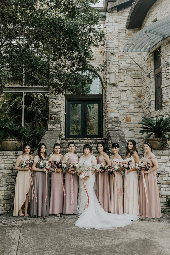 Neutral blush bridesmaid dresses