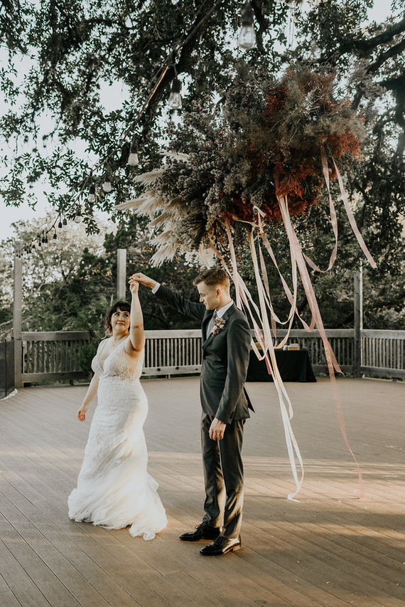 Hanging floral installation