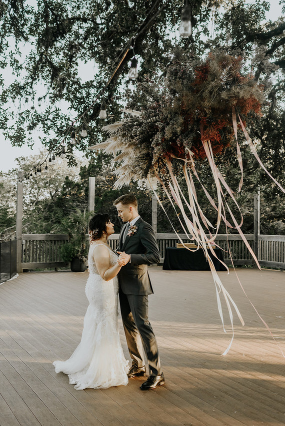 Hanging floral installation