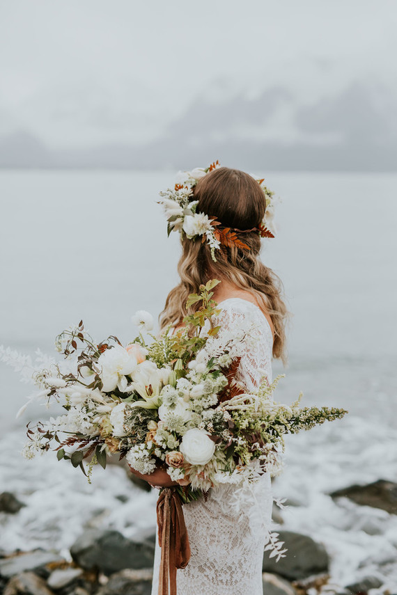 Rainy day Alaska wedding for The Bus & Us Inspiration