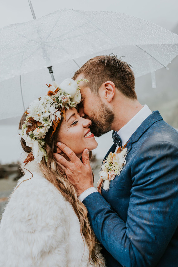 Rainy day Alaska wedding for The Bus & Us