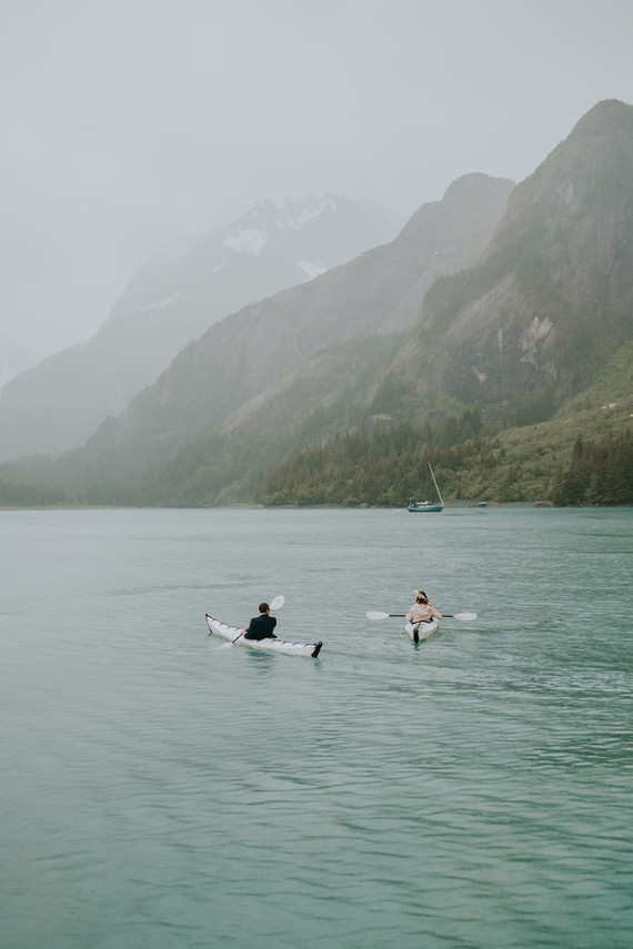 Kayak wedding portraits