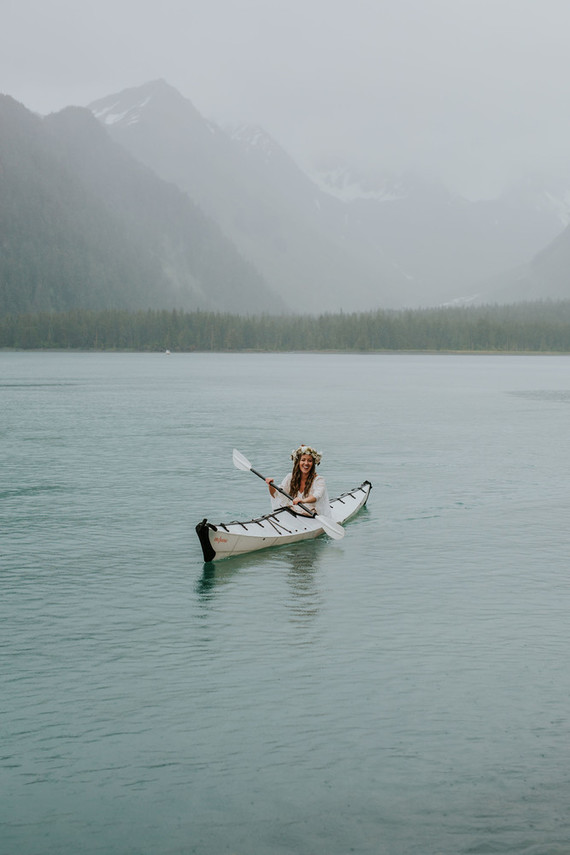 Kayak wedding portraits