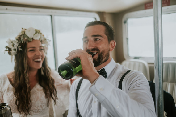 Rainy day Alaska wedding for The Bus & Us
