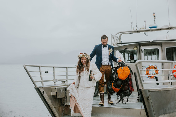 Rainy day Alaska wedding for The Bus & Us