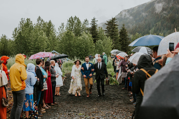 Rainy day Alaska wedding for The Bus & Us