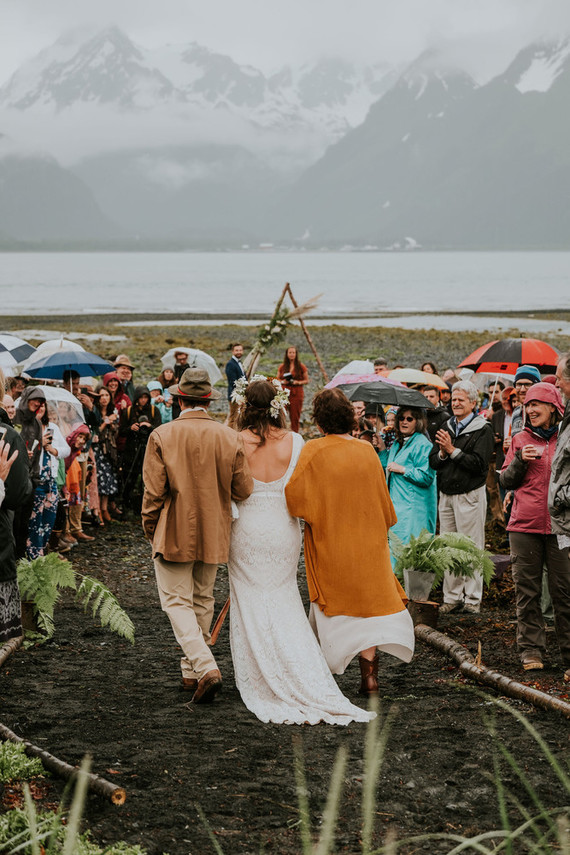 Rainy day Alaska wedding for The Bus & Us