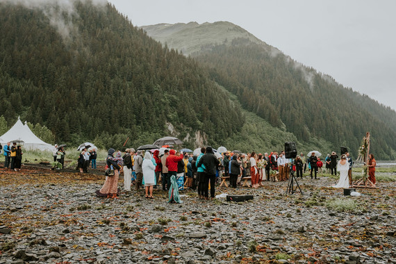 Rainy day Alaska wedding for The Bus & Us Inspiration