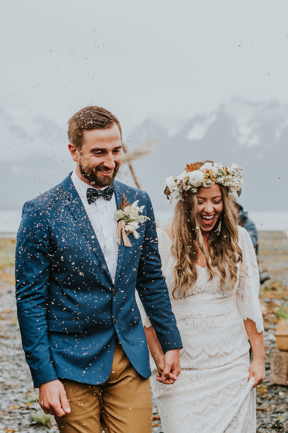 Rainy day Alaska wedding for The Bus & Us