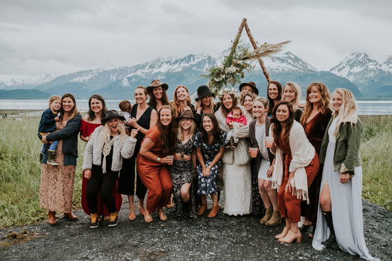 Rainy day Alaska wedding for The Bus & Us Inspiration