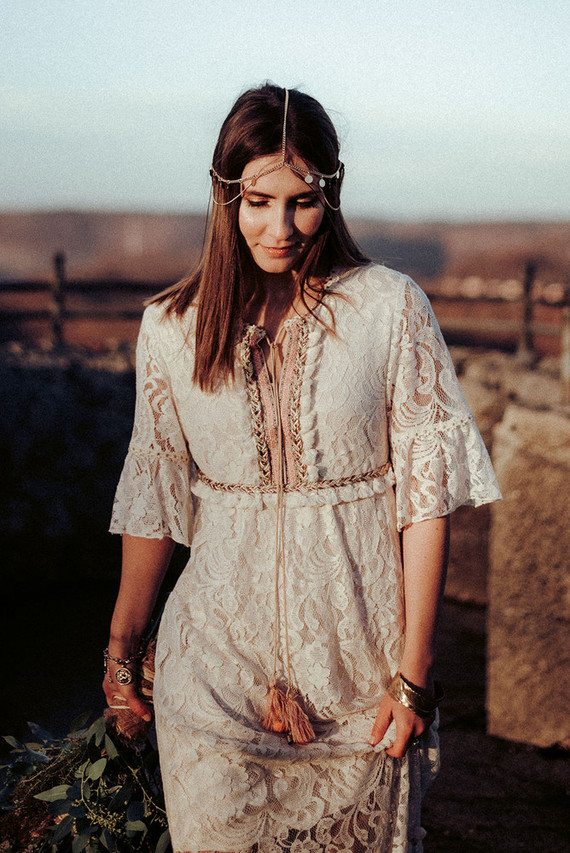 Bohemian wedding dress